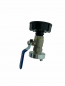 Preview: Pele Adapter IBC S60 mit Messing- Kugelhahn auf Storz D